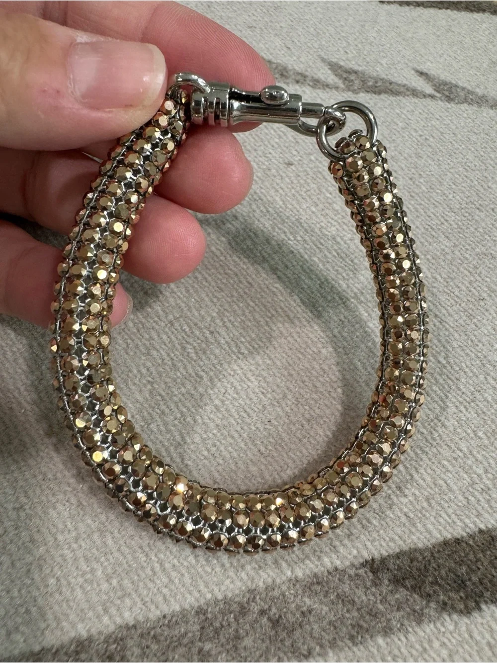 Atelier Swarovski by Christopher Kane Single Bolster Bracelet Champagne Gold